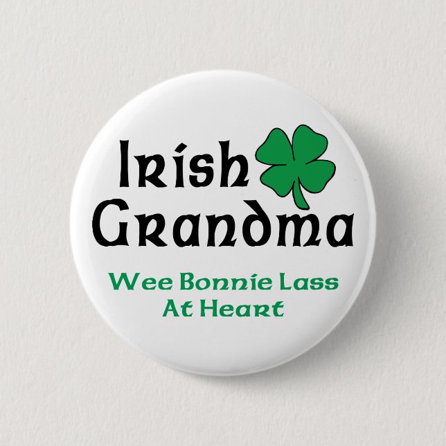 Badge Rond 5 Cm Cadeau irlandais de grand-maman (Devant)