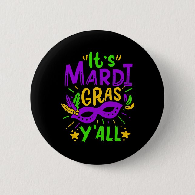 Badge Rond 5 Cm Cadeau Mardi Gras (Devant)