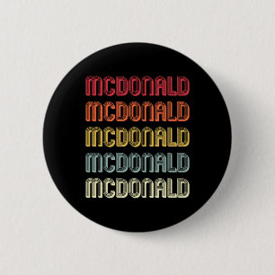 Badge Rond 5 Cm Cadeau McDonald Nom de famille Drôle Rétro Vintage