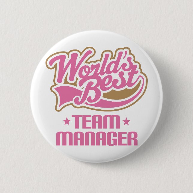 Badge Rond 5 Cm Cadeau mignon de directeur d'équipe (Devant)