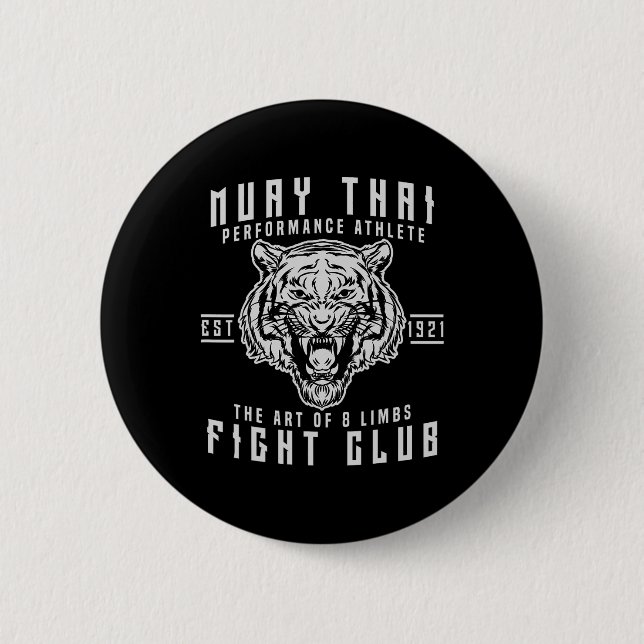 Badge Rond 5 Cm Cadeau Muay Thai Boxe Thaïlandaise Kickboxing  (Devant)