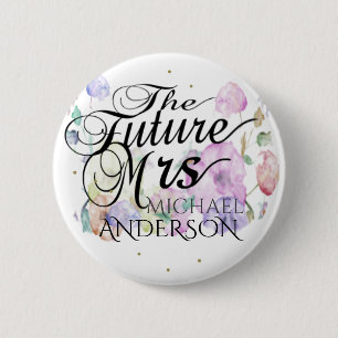Badge Rond 5 Cm Cadeau nuptiale de fleur faite sur commande