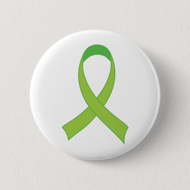 Badge Rond 5 Cm Cadeau personnalisé de conscience de vert de chaux (Devant)