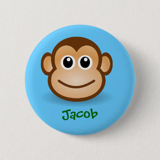 Badge Rond 5 Cm Cadeau personnalisé par visage heureux mignon de