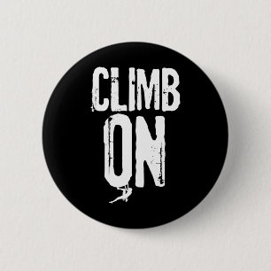 Badge Rond 5 Cm Cadeau pour amateur d'escalade de roche et de mont