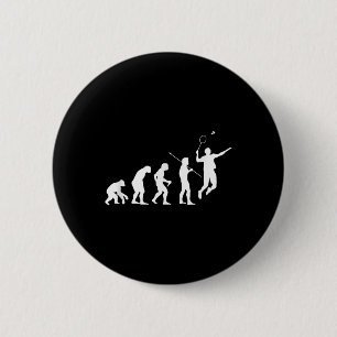 Badge Rond 5 Cm Cadeau pour joueur de badminton Évolution pour tou