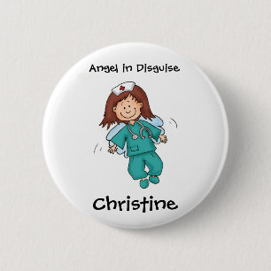 Badge Rond 5 Cm Cadeau pour l'infirmière - personnalisez avec le