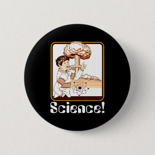 Badge Rond 5 Cm Cadeau scientifique vintage drôle bombe atomique r