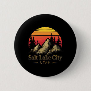 Badge Rond 5 Cm Cadeau souvenir de randonnée en montagne à Salt La