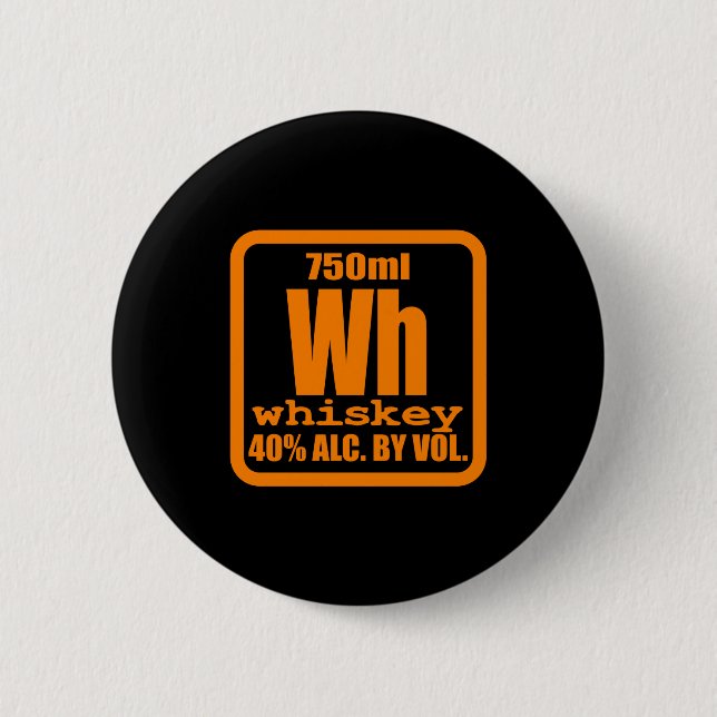 Badge Rond 5 Cm Cadeau TShirt Whiskey Bourbon Aide Alcoolique (Devant)
