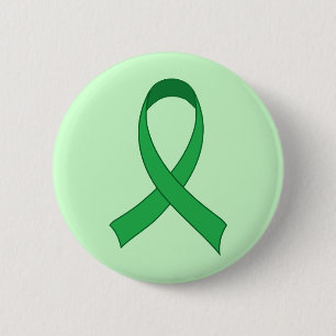 Badge Rond 5 Cm Cadeau vert personnalisé de conscience de ruban