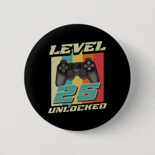 Badge Rond 5 Cm Cadeau vintage 25e anniversaire Cadeau 25 ans Garç