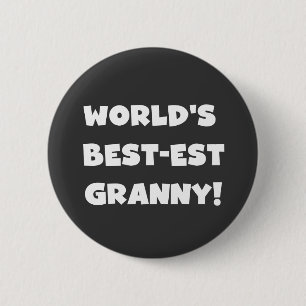 Badge Rond 5 Cm Cadeaux blancs de T-shirts des textes de mamie du