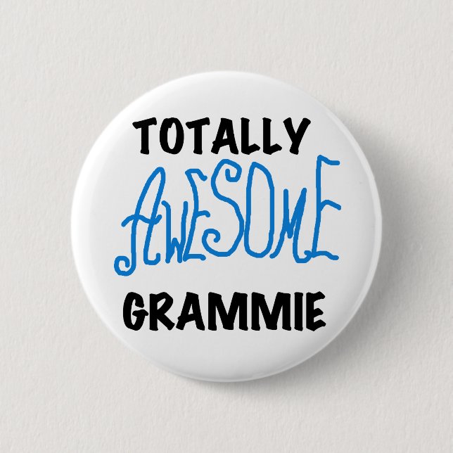 Badge Rond 5 Cm Cadeaux bleus totalement impressionnants de (Devant)