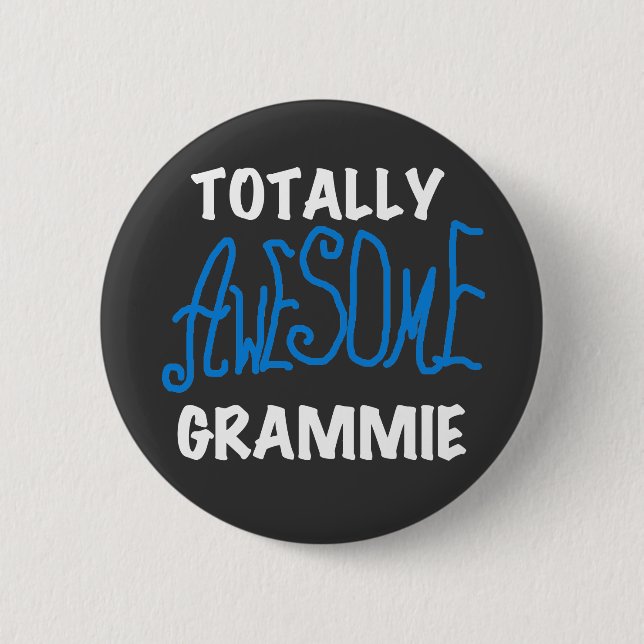 Badge Rond 5 Cm Cadeaux bleus totalement impressionnants de (Devant)