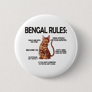 Badge Rond 5 Cm Cadeaux d'amateur de chat Bengal Propriétaire de c