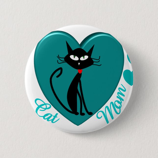Badge Rond 5 Cm Cadeaux d'amoureux des chats (Devant)