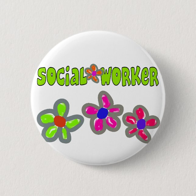 Badge Rond 5 Cm Cadeaux d'assistant social (Devant)