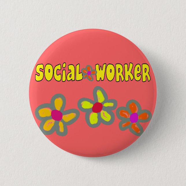 Badge Rond 5 Cm Cadeaux d'assistant social (Devant)