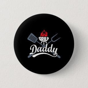 Badge Rond 5 Cm Cadeaux de barbecue Grill Daddy pour hommes Papa F