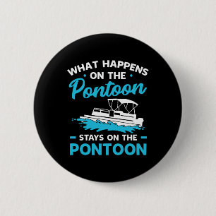 Badge Rond 5 Cm Cadeaux de Bateau Ponton Capitaine Fête Amoureux d