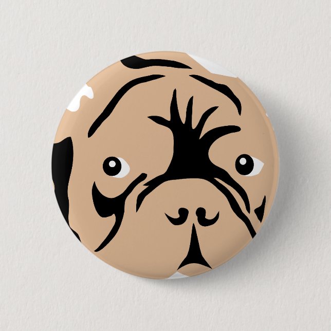 Badge Rond 5 Cm Cadeaux de Bouledogue Français (Devant)