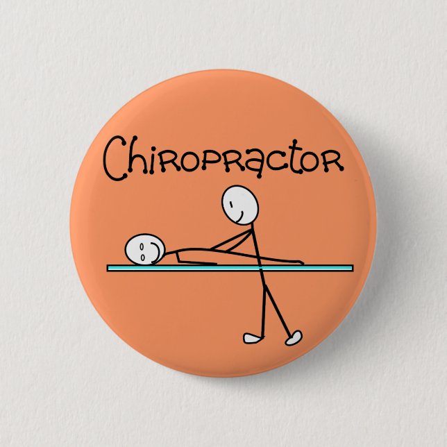 Badge Rond 5 Cm Cadeaux de chiroprakteur (Devant)