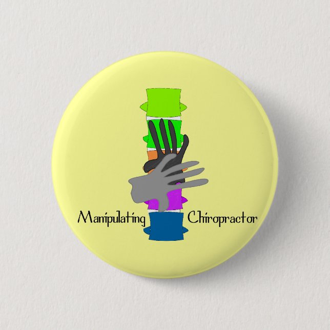 Badge Rond 5 Cm Cadeaux de chiroprakteur (Devant)