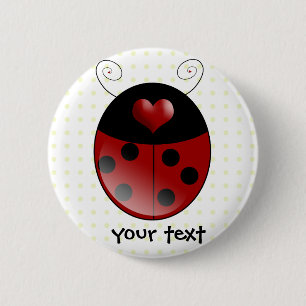 Badge Rond 5 Cm Cadeaux de coccinelle