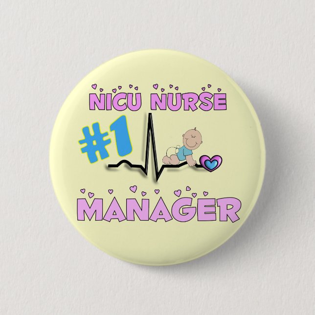 Badge Rond 5 Cm Cadeaux de directeur d'infirmière de NICU (Devant)