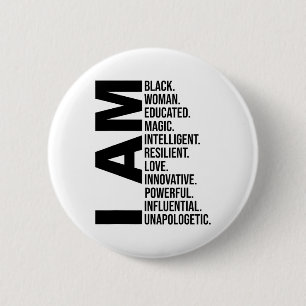 Badge Rond 5 Cm Cadeaux de femmes du Mois de l'histoire des Noirs