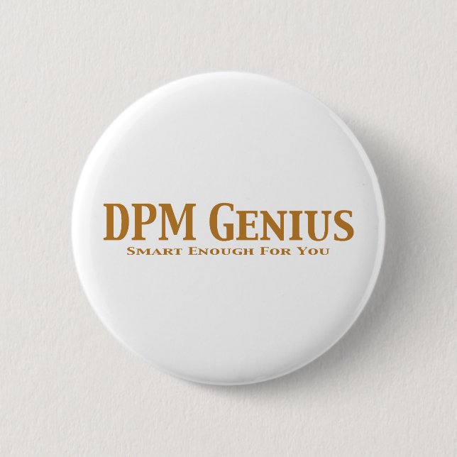 Badge Rond 5 Cm Cadeaux de génie de DPM (Devant)