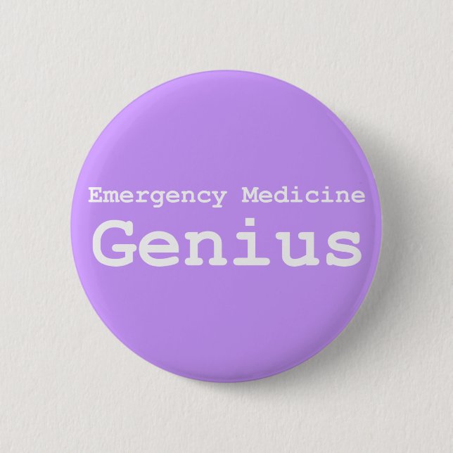 Badge Rond 5 Cm Cadeaux de génie en médecine d'urgence (Devant)