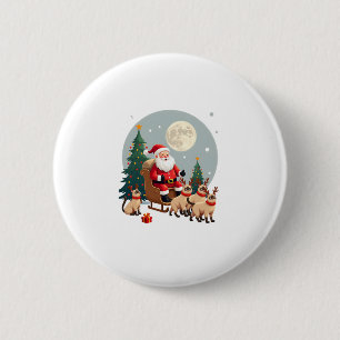 Badge Rond 5 Cm Cadeaux de Noël de rennes siamois pour amateurs de