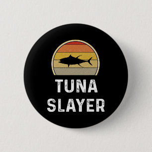 Badge Rond 5 Cm Cadeaux de pêche de tueur de thon pour hommes Drôl