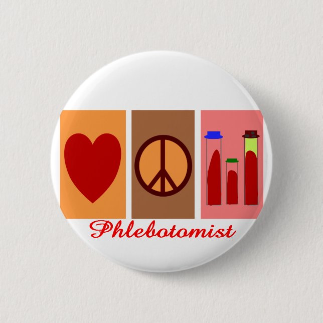 Badge Rond 5 Cm Cadeaux de Phlebotomist (Devant)