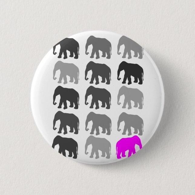 Badge Rond 5 Cm Cadeaux de PopArt d'éléphant (Devant)