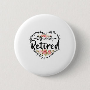 Badge Rond 5 Cm Cadeaux De Retraite À La Retraite De Coeur Pour