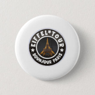 Badge Rond 5 Cm Cadeaux de souvenir de Tour Eiffel d'amour de