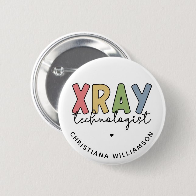 Badge Rond 5 Cm Cadeaux de technologie X-ray (Devant & derrière)