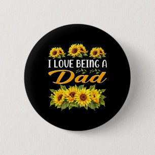 Badge Rond 5 Cm Cadeaux de tournesol pour papa Grossesse Faire-par