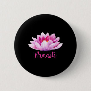 Badge Rond 5 Cm Cadeaux de yoga Namaste Lotus Méditation Méditer F