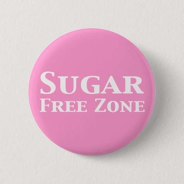 Badge Rond 5 Cm Cadeaux de zone sans sucre (Devant)