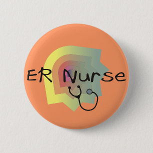 Badge Rond 5 Cm Cadeaux d'infirmière d'ER