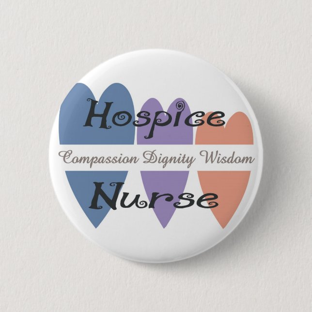 Badge Rond 5 Cm Cadeaux d'infirmière d'hospice (Devant)