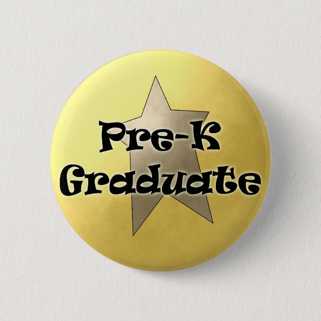 Badge Rond 5 Cm Cadeaux d'obtention du diplôme de Pre-K (Devant)