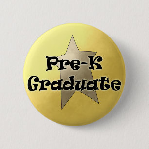Badge Rond 5 Cm Cadeaux d'obtention du diplôme de Pre-K