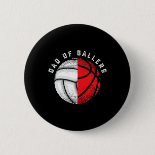 Badge Rond 5 Cm Cadeaux drôles de volley-ball de basket-ball pour