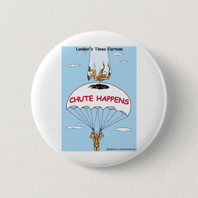 Badge Rond 5 Cm Cadeaux drôles et objets de collection Chute Happe (Devant)