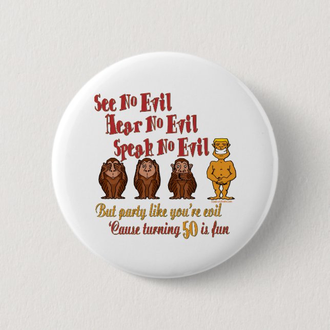 Badge Rond 5 Cm Cadeaux du 50e anniversaire (Devant)